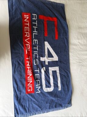 F45 Athletics Team Interval Training Hand Towel - Navy/Red/White